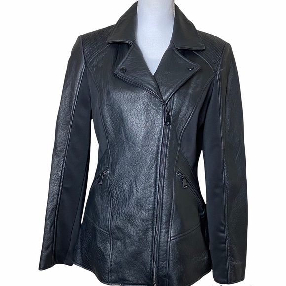 Andrew Marc Jackets & Blazers - Marc New York Andrew Marc Black Leather Lambskin Moto Jacket